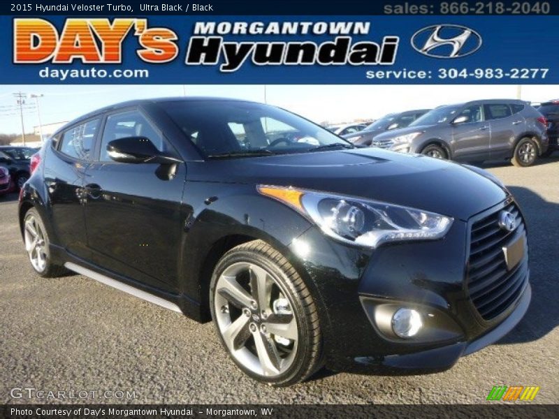 Ultra Black / Black 2015 Hyundai Veloster Turbo