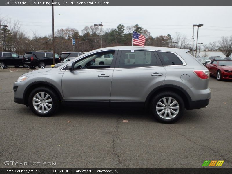 Liquid Silver Metallic / Black 2010 Mazda CX-9 Touring AWD