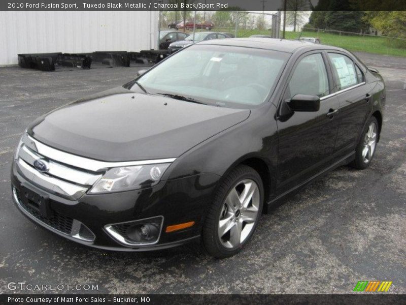 Tuxedo Black Metallic / Charcoal Black/Sport Red 2010 Ford Fusion Sport