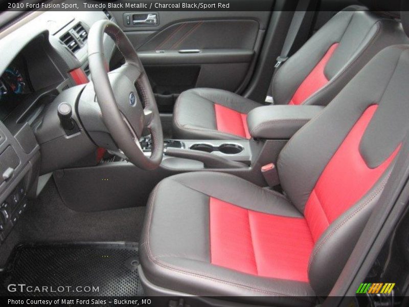 Tuxedo Black Metallic / Charcoal Black/Sport Red 2010 Ford Fusion Sport