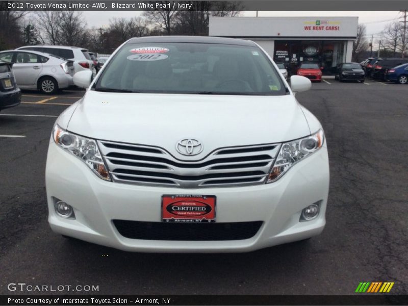Blizzard White Pearl / Ivory 2012 Toyota Venza Limited AWD