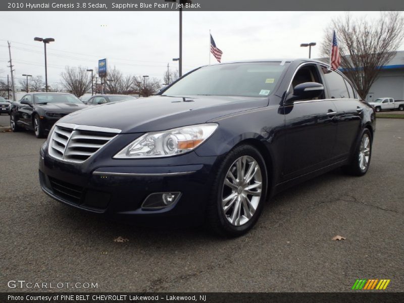 Sapphire Blue Pearl / Jet Black 2010 Hyundai Genesis 3.8 Sedan