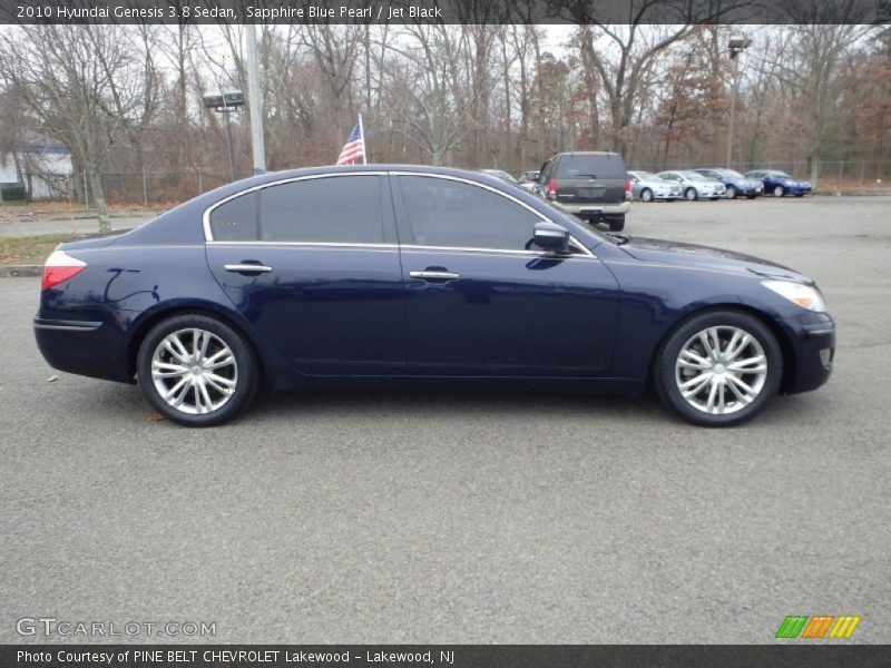 Sapphire Blue Pearl / Jet Black 2010 Hyundai Genesis 3.8 Sedan