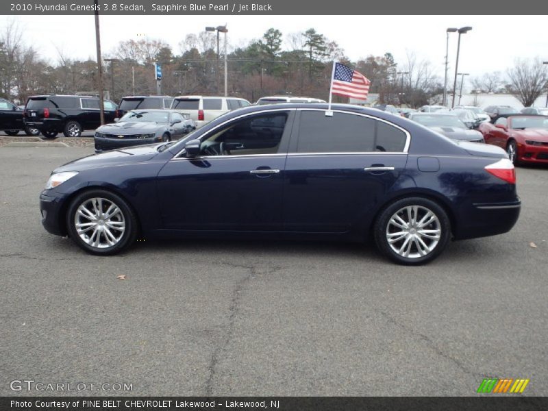 Sapphire Blue Pearl / Jet Black 2010 Hyundai Genesis 3.8 Sedan