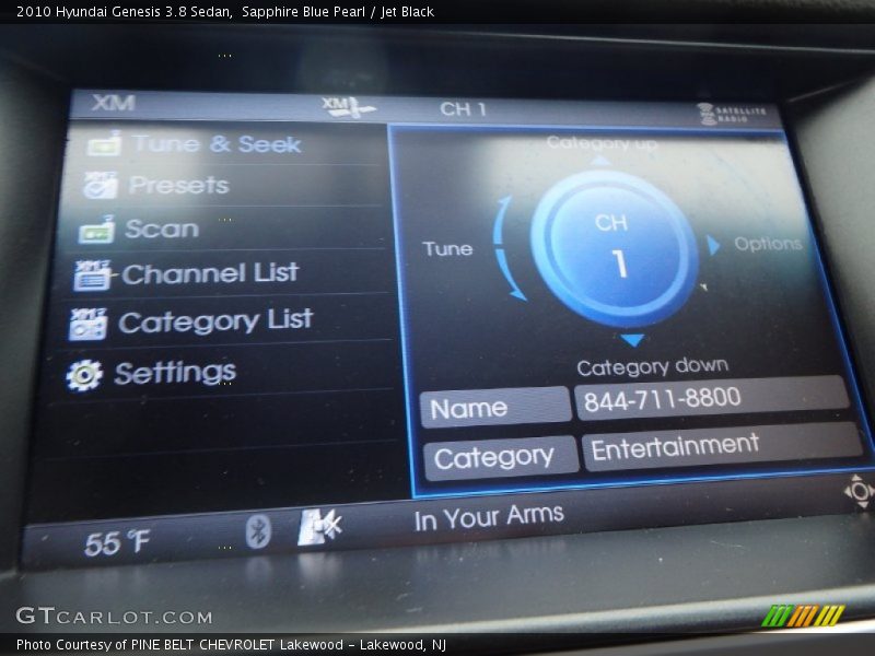 Sapphire Blue Pearl / Jet Black 2010 Hyundai Genesis 3.8 Sedan
