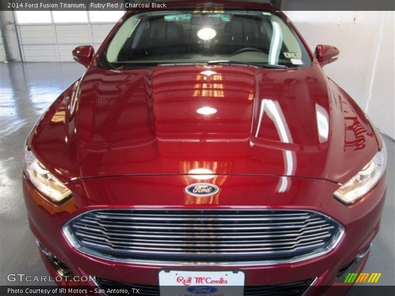 Ruby Red / Charcoal Black 2014 Ford Fusion Titanium