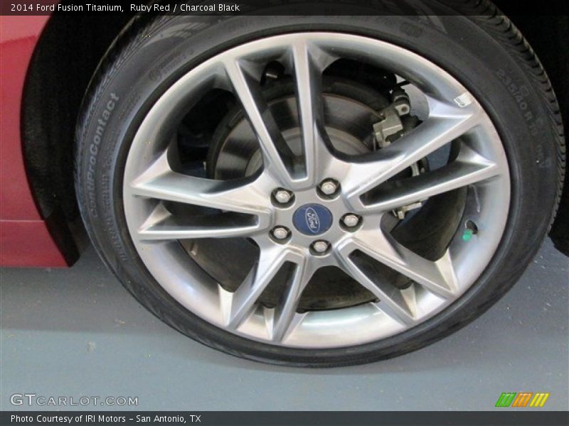 Ruby Red / Charcoal Black 2014 Ford Fusion Titanium