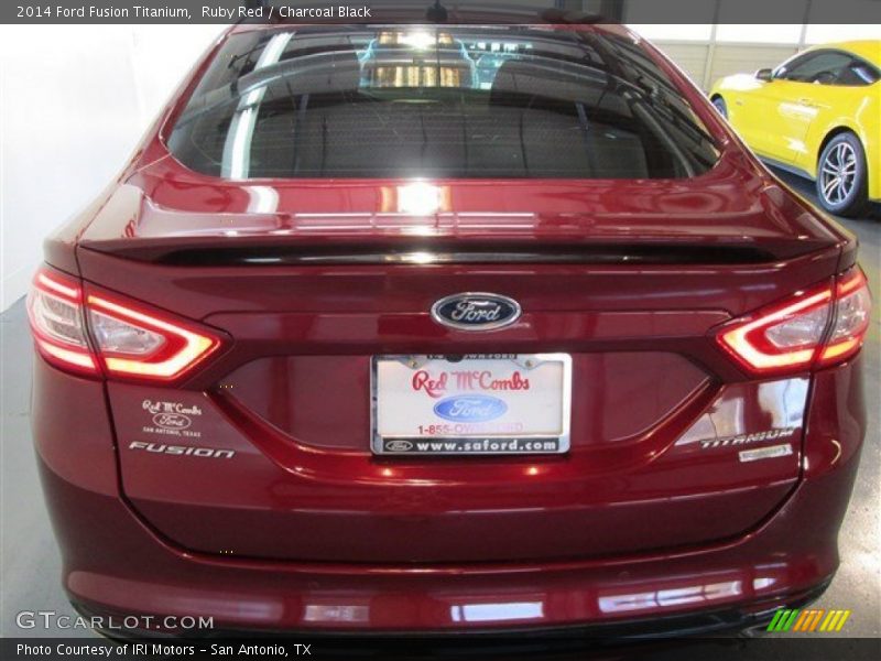 Ruby Red / Charcoal Black 2014 Ford Fusion Titanium