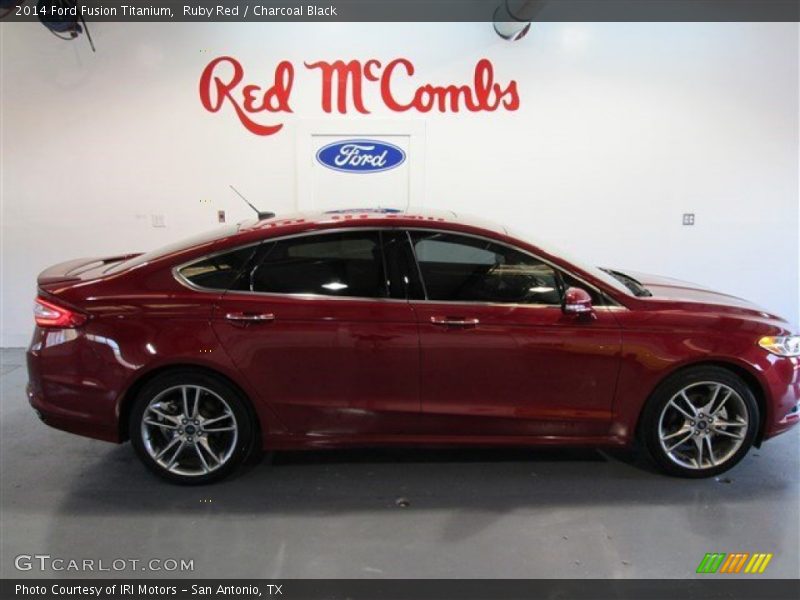 Ruby Red / Charcoal Black 2014 Ford Fusion Titanium