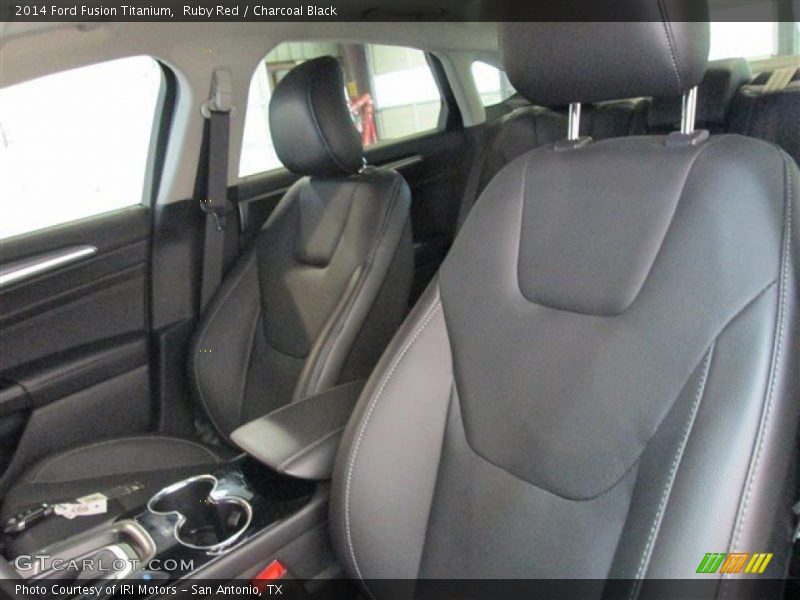 Ruby Red / Charcoal Black 2014 Ford Fusion Titanium