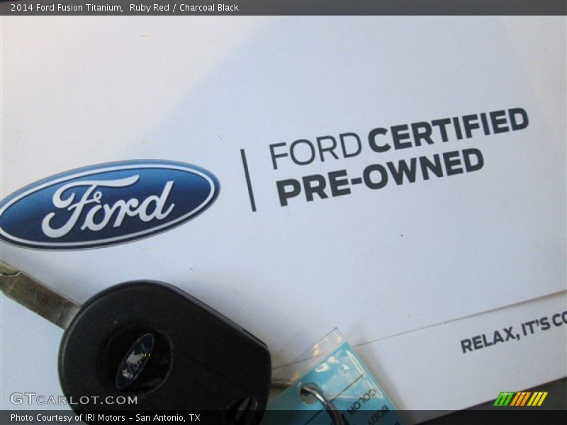 Ruby Red / Charcoal Black 2014 Ford Fusion Titanium