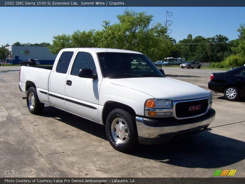 Summit White / Graphite 2002 GMC Sierra 1500 SL Extended Cab