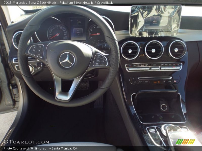 Paladium Silver Metallic / Grey/Black 2015 Mercedes-Benz C 300 4Matic
