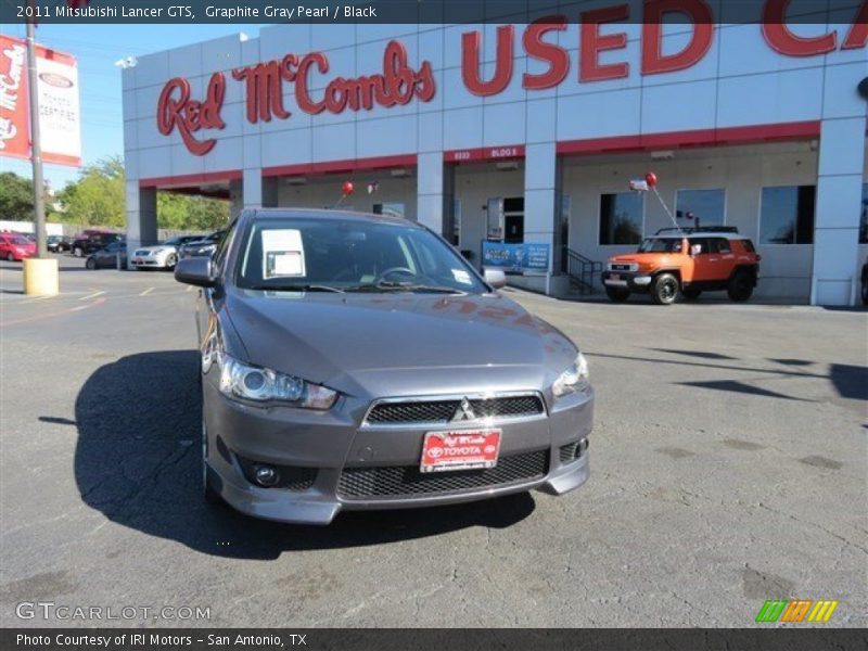 Graphite Gray Pearl / Black 2011 Mitsubishi Lancer GTS