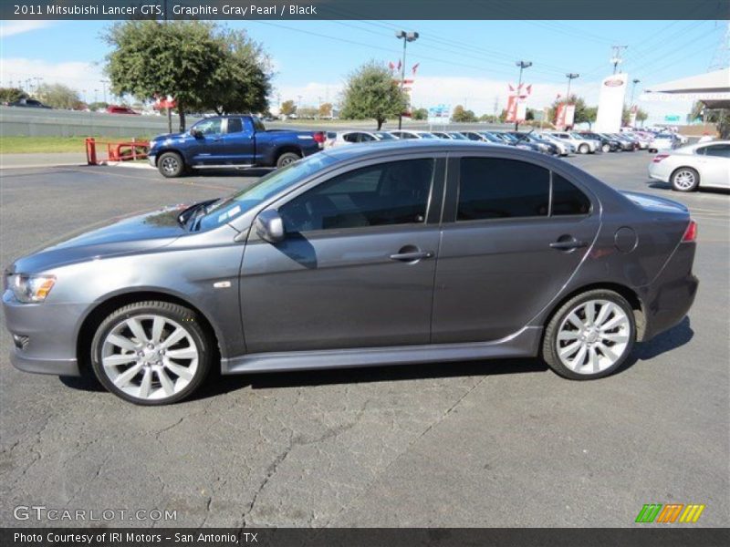 Graphite Gray Pearl / Black 2011 Mitsubishi Lancer GTS
