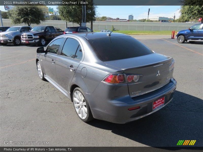Graphite Gray Pearl / Black 2011 Mitsubishi Lancer GTS