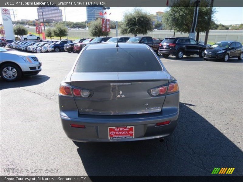 Graphite Gray Pearl / Black 2011 Mitsubishi Lancer GTS