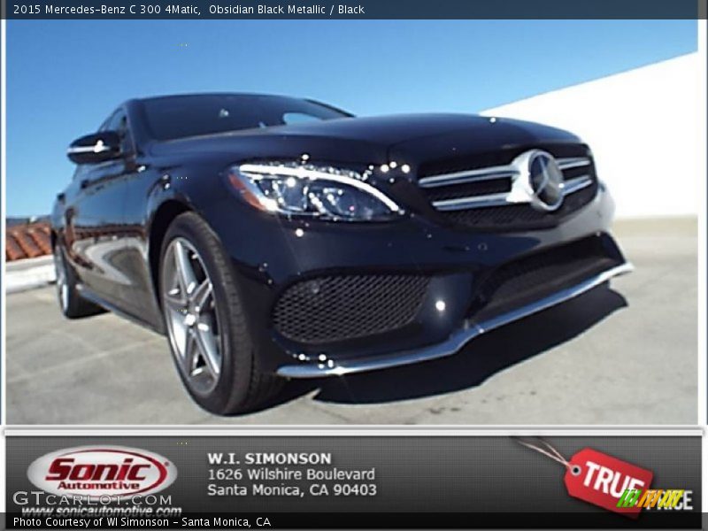 Obsidian Black Metallic / Black 2015 Mercedes-Benz C 300 4Matic