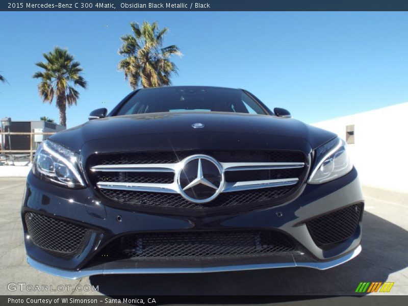 Obsidian Black Metallic / Black 2015 Mercedes-Benz C 300 4Matic