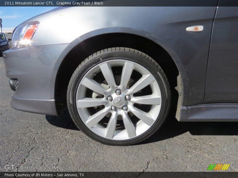 Graphite Gray Pearl / Black 2011 Mitsubishi Lancer GTS