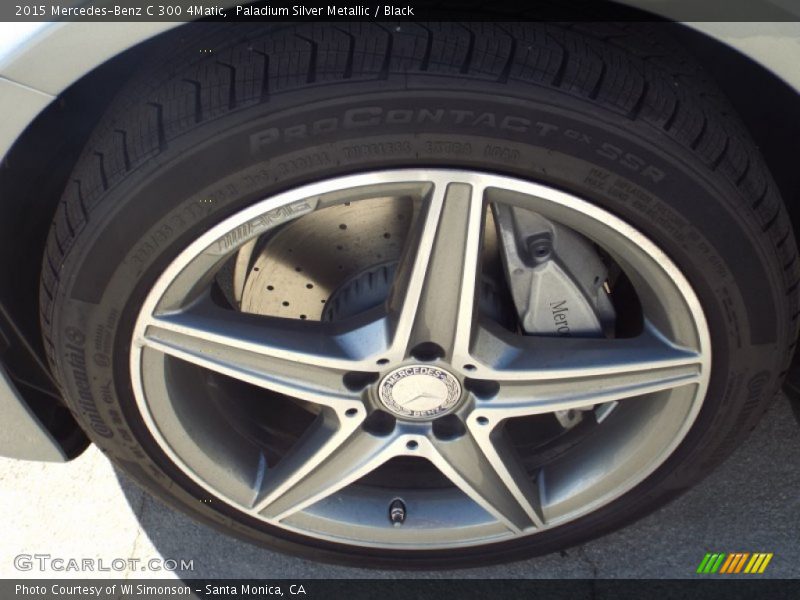 Paladium Silver Metallic / Black 2015 Mercedes-Benz C 300 4Matic