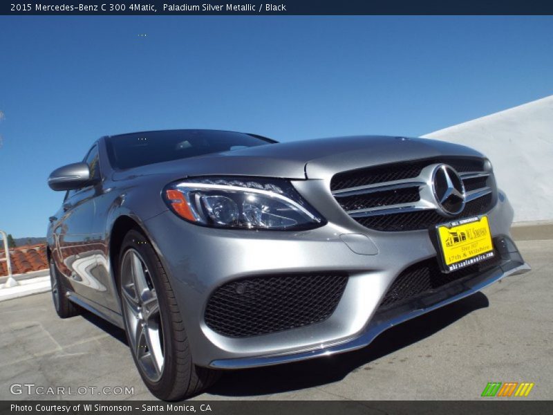Paladium Silver Metallic / Black 2015 Mercedes-Benz C 300 4Matic