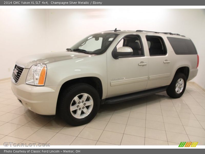 Champagne Silver Metallic / Ebony 2014 GMC Yukon XL SLT 4x4