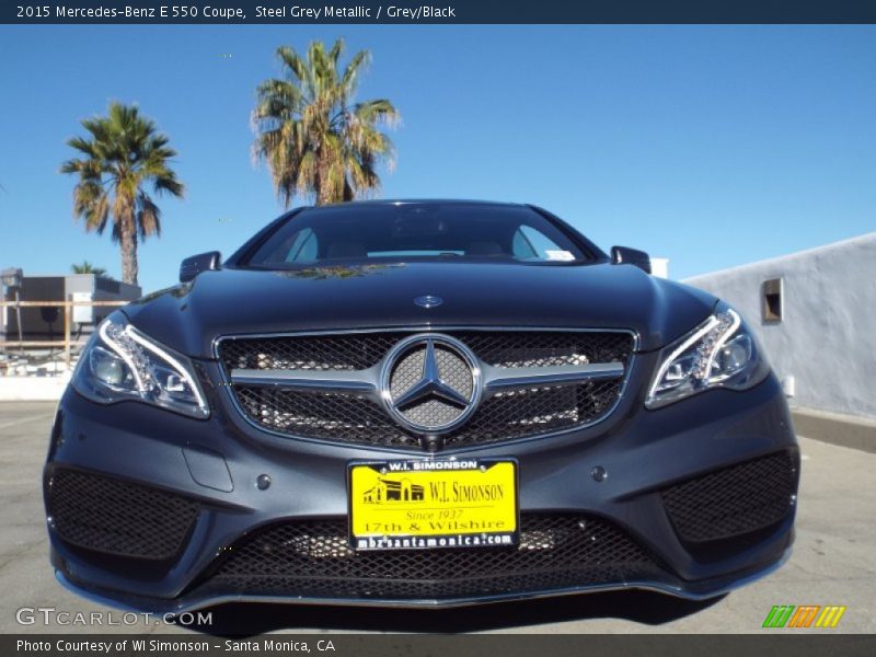 Steel Grey Metallic / Grey/Black 2015 Mercedes-Benz E 550 Coupe