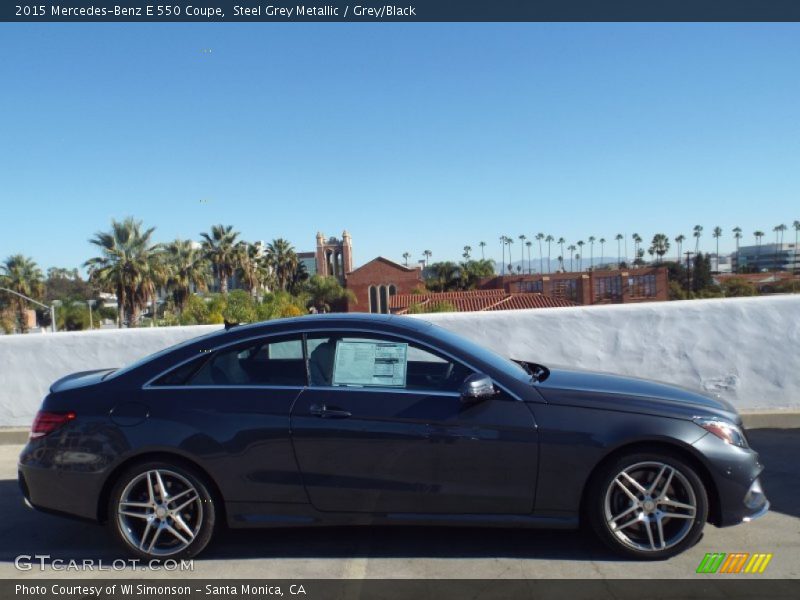 Steel Grey Metallic / Grey/Black 2015 Mercedes-Benz E 550 Coupe