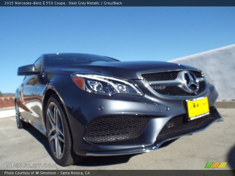 Steel Grey Metallic / Grey/Black 2015 Mercedes-Benz E 550 Coupe