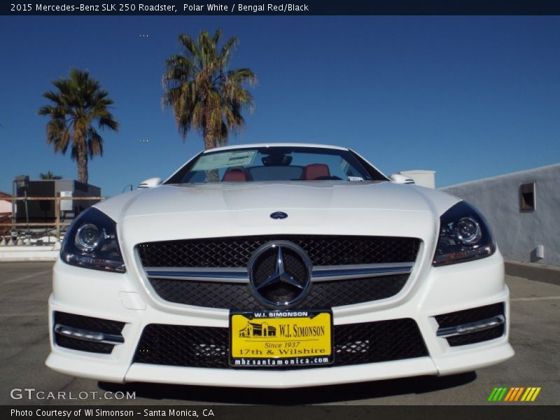 Polar White / Bengal Red/Black 2015 Mercedes-Benz SLK 250 Roadster