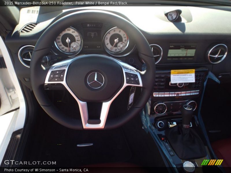 Polar White / Bengal Red/Black 2015 Mercedes-Benz SLK 250 Roadster