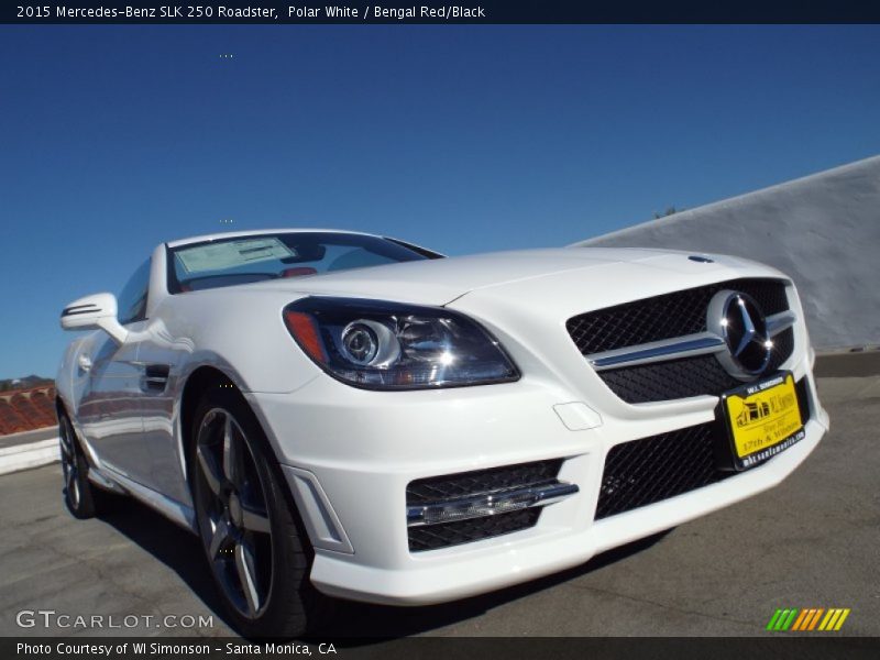 Polar White / Bengal Red/Black 2015 Mercedes-Benz SLK 250 Roadster