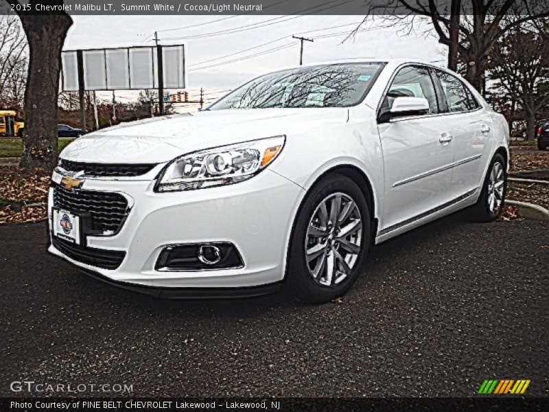 Summit White / Cocoa/Light Neutral 2015 Chevrolet Malibu LT