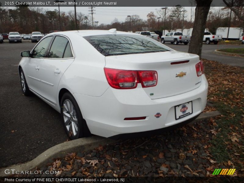 Summit White / Cocoa/Light Neutral 2015 Chevrolet Malibu LT