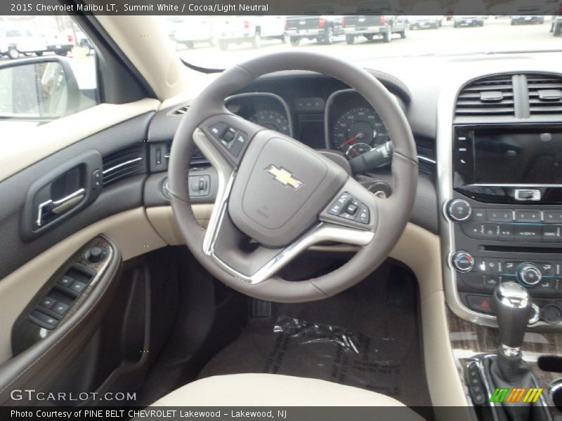 Summit White / Cocoa/Light Neutral 2015 Chevrolet Malibu LT