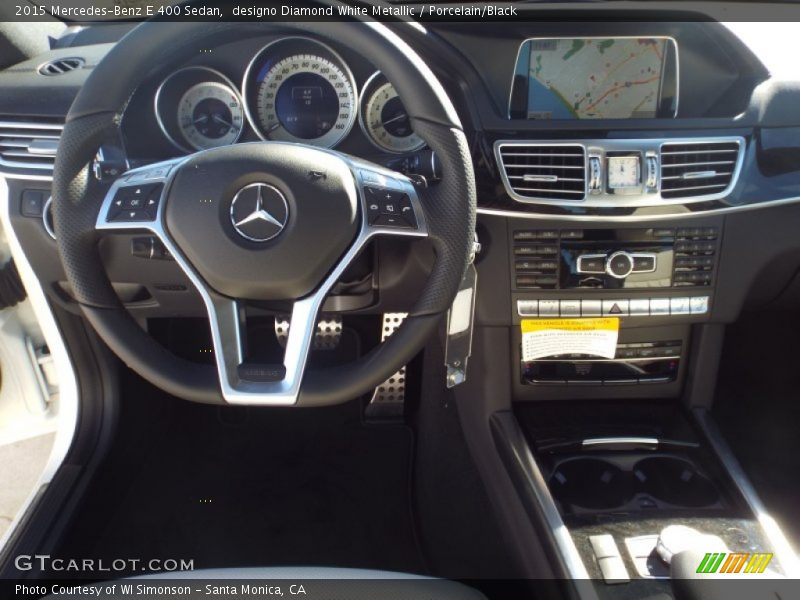 designo Diamond White Metallic / Porcelain/Black 2015 Mercedes-Benz E 400 Sedan
