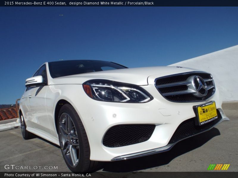 designo Diamond White Metallic / Porcelain/Black 2015 Mercedes-Benz E 400 Sedan