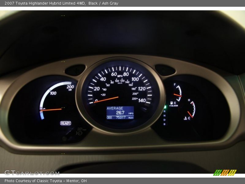 Black / Ash Gray 2007 Toyota Highlander Hybrid Limited 4WD