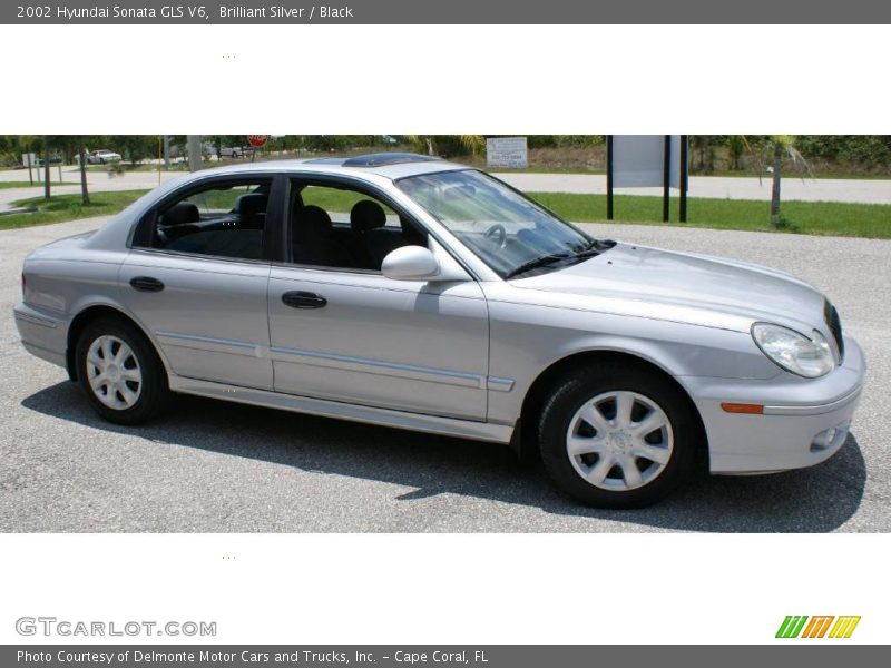 Brilliant Silver / Black 2002 Hyundai Sonata GLS V6