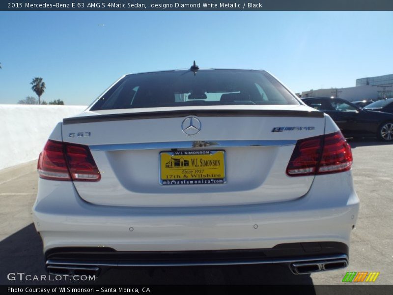 designo Diamond White Metallic / Black 2015 Mercedes-Benz E 63 AMG S 4Matic Sedan