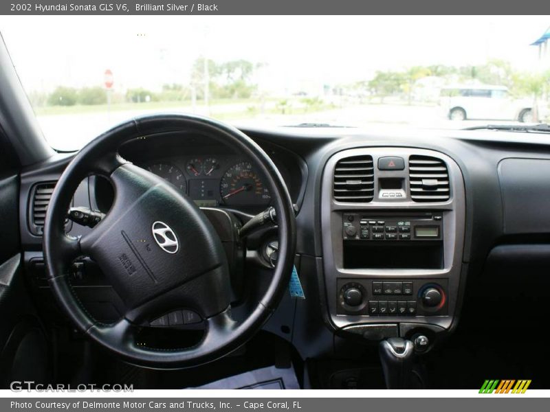 Brilliant Silver / Black 2002 Hyundai Sonata GLS V6