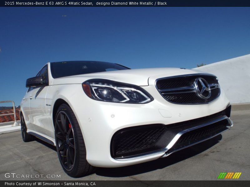 designo Diamond White Metallic / Black 2015 Mercedes-Benz E 63 AMG S 4Matic Sedan