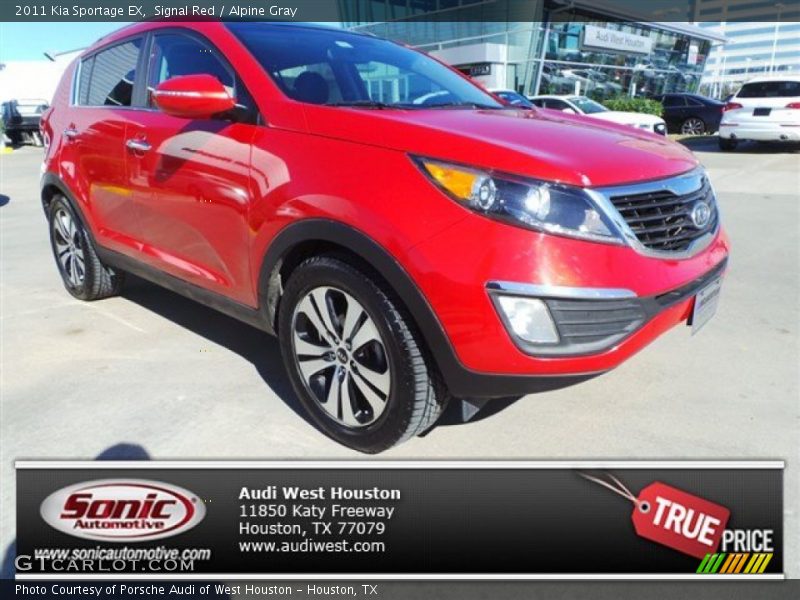 Signal Red / Alpine Gray 2011 Kia Sportage EX