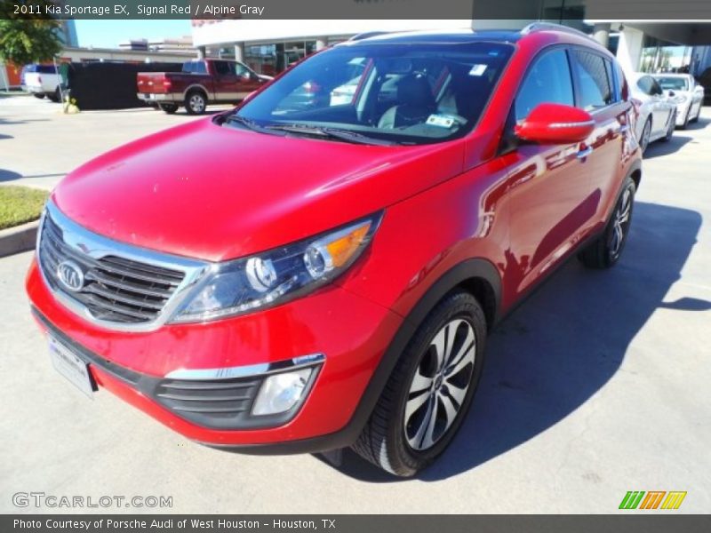 Signal Red / Alpine Gray 2011 Kia Sportage EX