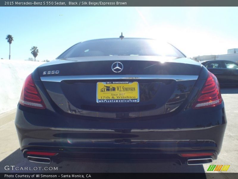 Black / Silk Beige/Espresso Brown 2015 Mercedes-Benz S 550 Sedan