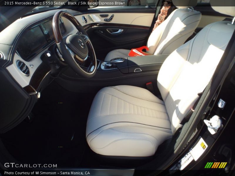Black / Silk Beige/Espresso Brown 2015 Mercedes-Benz S 550 Sedan