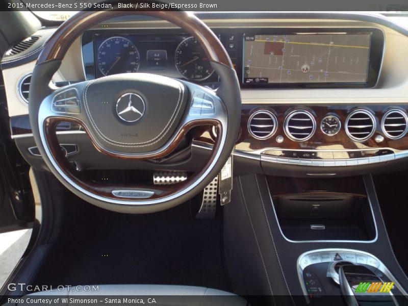Black / Silk Beige/Espresso Brown 2015 Mercedes-Benz S 550 Sedan