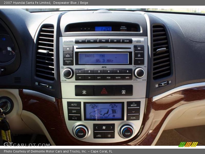Deepwater Blue / Beige 2007 Hyundai Santa Fe Limited