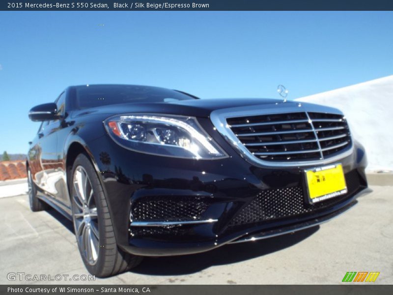 Black / Silk Beige/Espresso Brown 2015 Mercedes-Benz S 550 Sedan